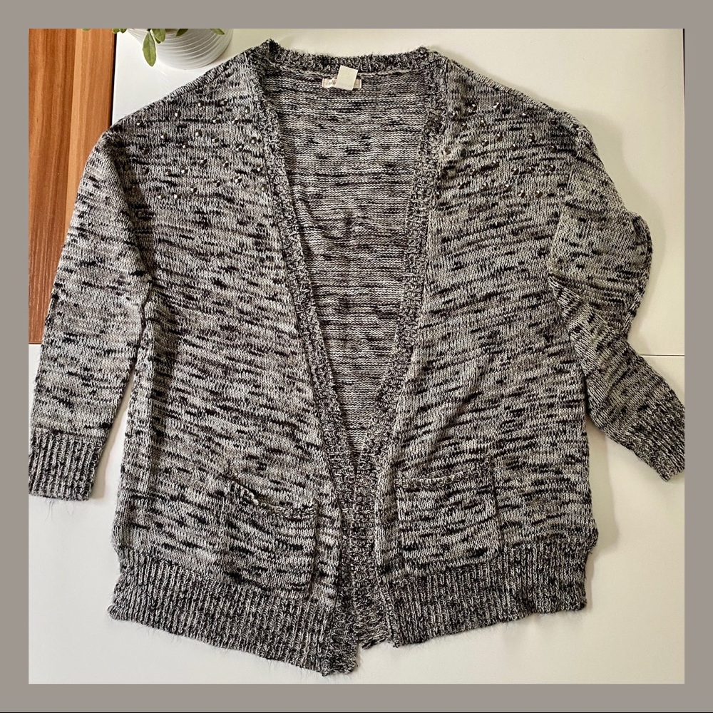 Cardigan with metal detail